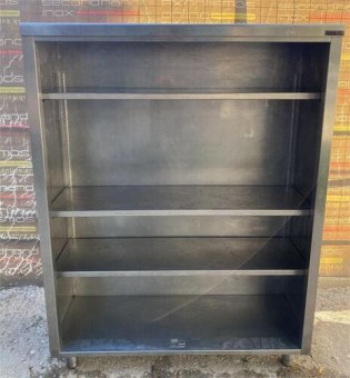 Ντουλάπα Ανοξείδωτη Με 3 Ράφια Χωρίς Πόρτες 130x44x171Cm Μεταχειρισμένο